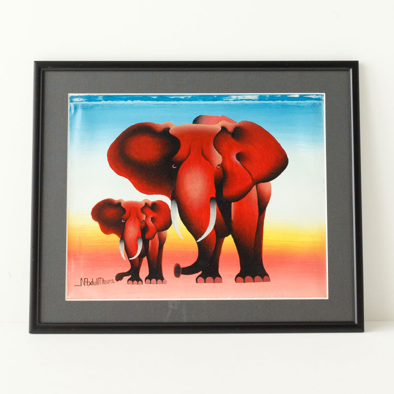 最新品格安KIM DONALDSON 移動中の象の群 アフリカ パステル画 額装 ジンバブエ画家 海外オークション取引多数(サザビーズ クリスティーズ)OK0583 パステル画、クレヨン画
