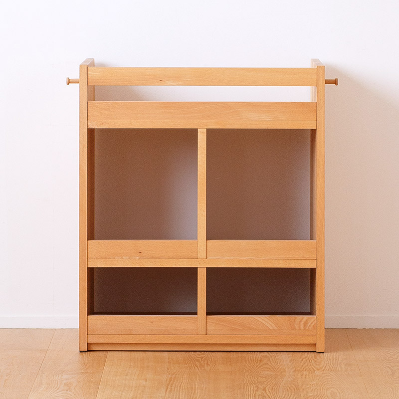 天然木のランドセルラック