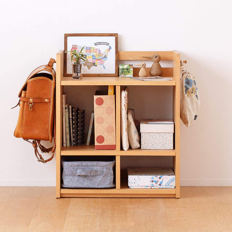 天然木のランドセルラック
