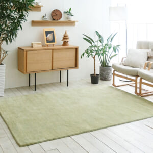 ウールラグ ハグみじゅうたん てざわり無地 スウィートグリーン ER7008