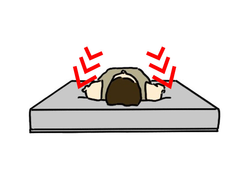 適度な硬さのマットレス