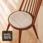 上質ウールの円形シートクッション ラウンドミニ ナチュラルホワイト / HK01JCC