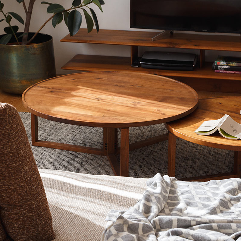 屏風脚のローテーブル