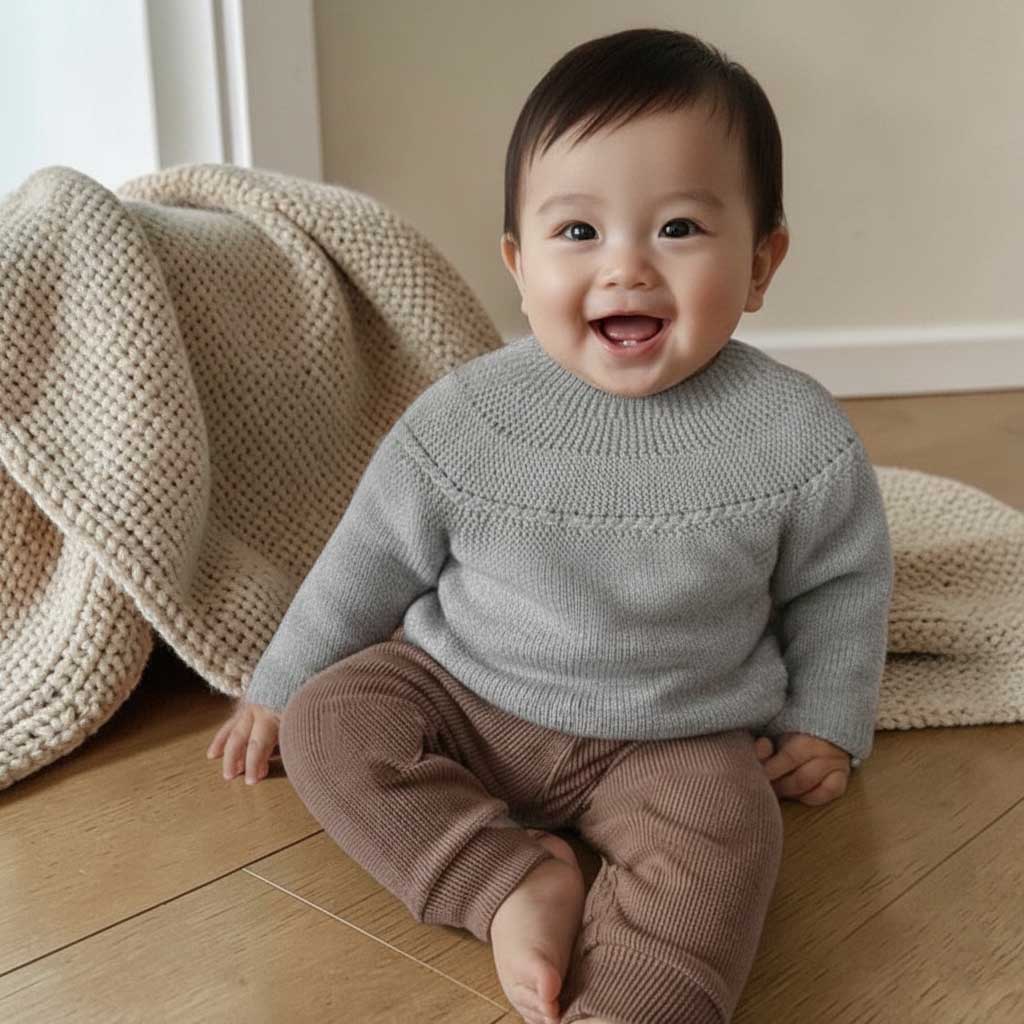 ベビーポロセーター / バニラグレー