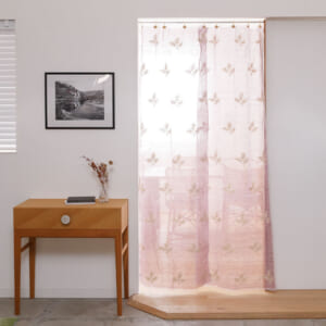 リーフ / パープル / レイヤードカーテン