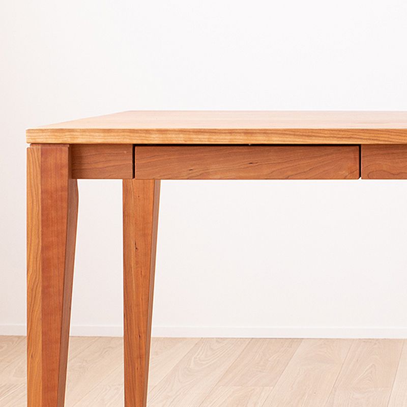 シンプルで上質な無垢材テーブル / 引出し付き | ボー・デコール