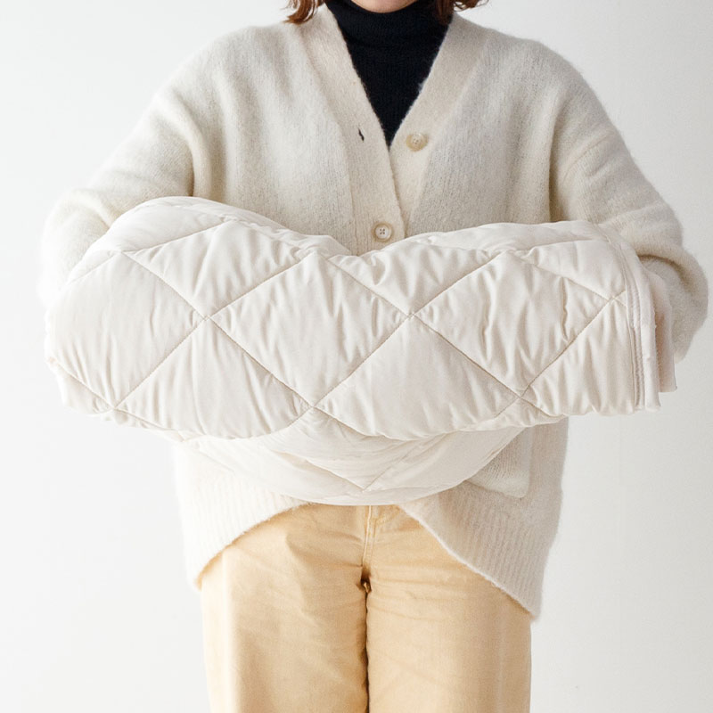 ウールとオーガニックコットンのベッドパット