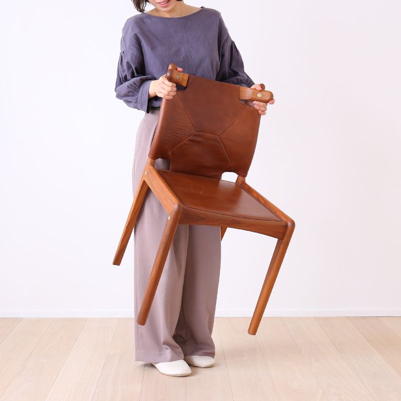 経年変化を楽しむ無垢材と本革の椅子 | ボー・デコール オンラインショップ
