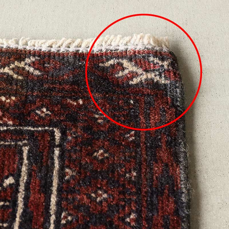 [ブハラ ヘラート] アフガニスタン産 / 1980年代 / OR1016 / 毛が擦り切れて薄くなっている