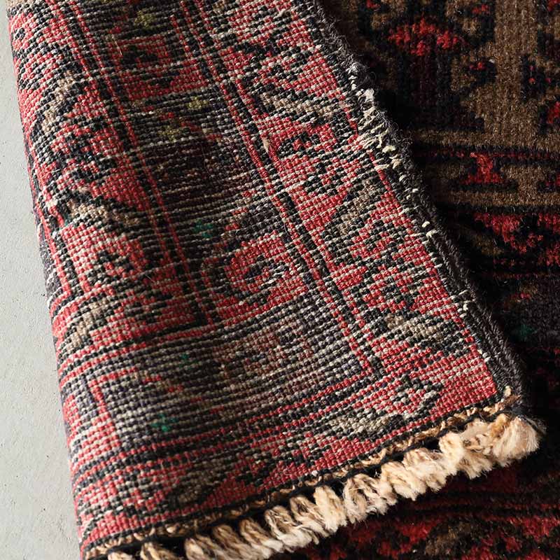 いいたしま トライバルラグ アフガン手織り絨毯ヴィンテージ 115cmx193cm バルーチ トルコ