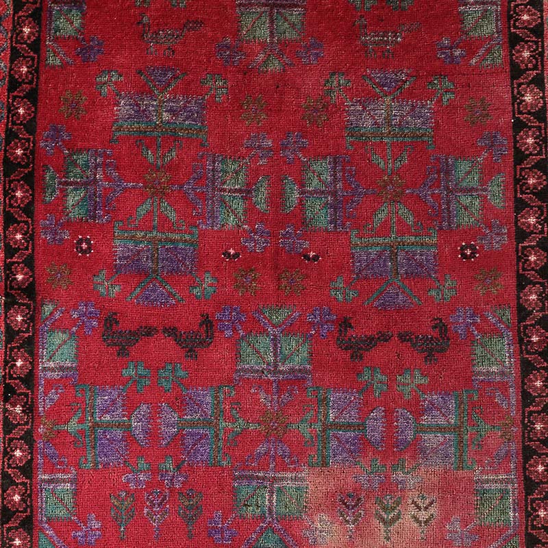 [バルーチ] アフガニスタン産 / 1970年代 / 98 × 184cm / OR513 / 実物に比較的近い色合い