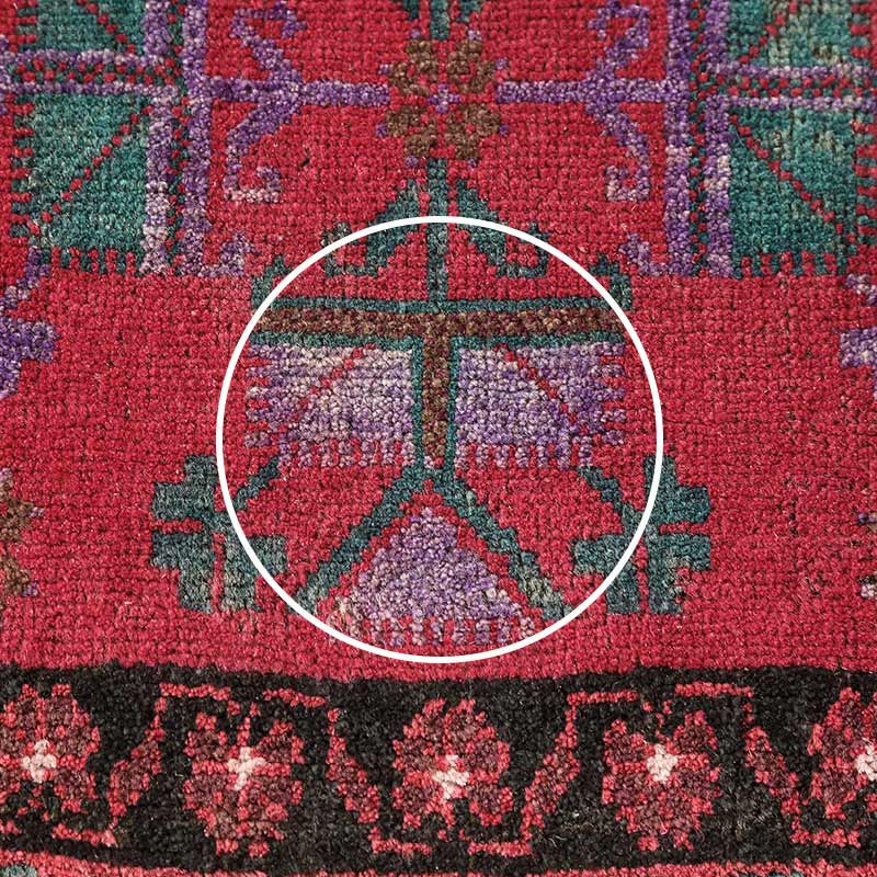 [バルーチ] アフガニスタン産 / 1970年代 / 98 × 184cm / OR513 / 紫の部分に色落ちあり