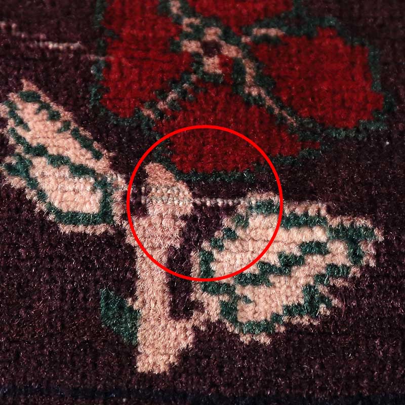 [マルダリ] 1990年代 / OR973 / 薄くなって地糸がみえている・赤紫の色移りあり