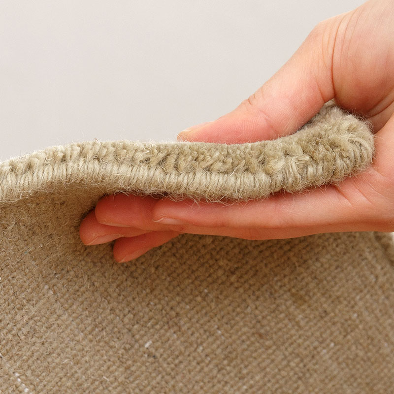 スタンダードウールラグ サンドベージュ 厚み