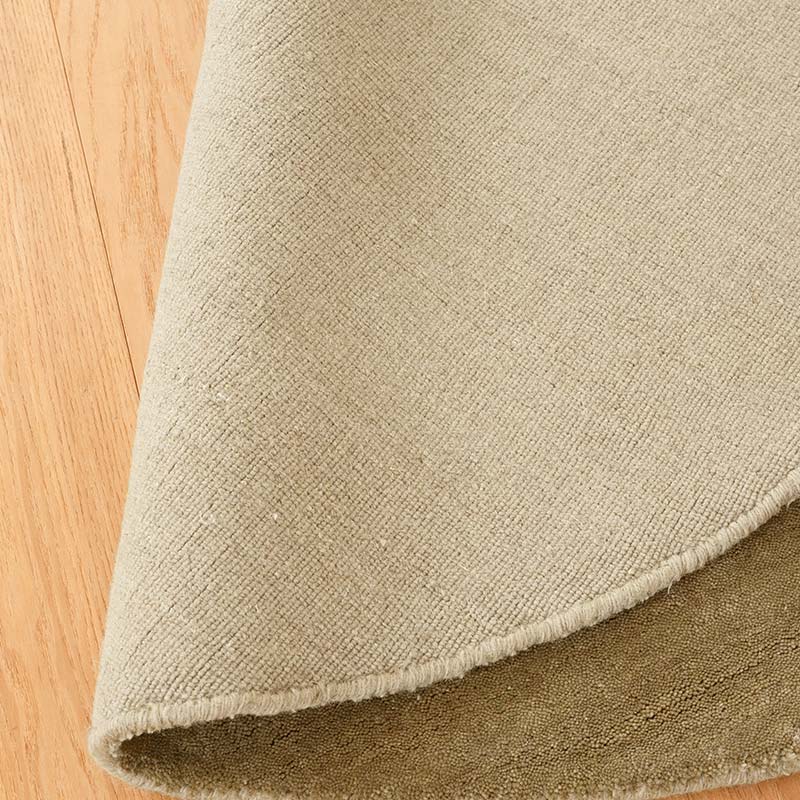 スタンダードウールラグ サンドベージュ　裏面の様子