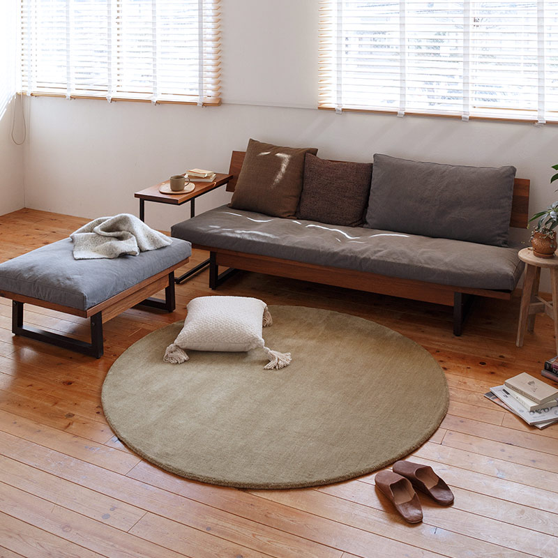 スタンダードウールラグ [サンドベージュサークル / RP6203SBCR]