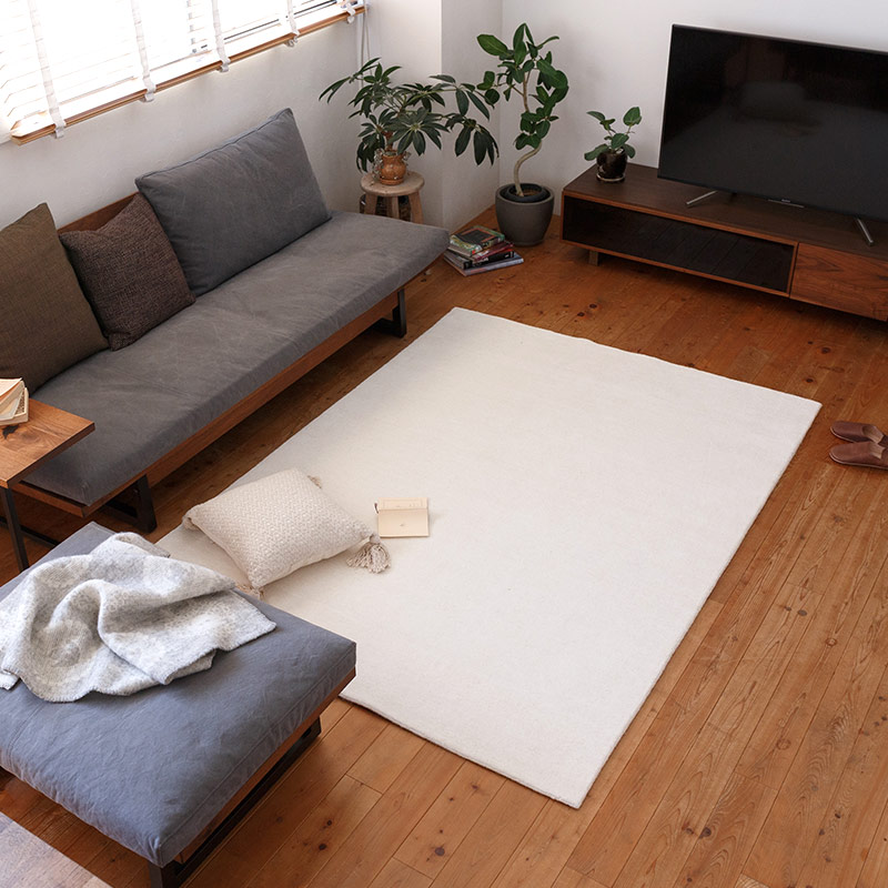 スタンダードウールラグ ホワイト