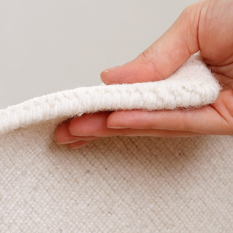 スタンダードウールラグ ホワイト 厚み