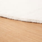 スタンダードウールラグ ホワイトサークル 縁のかがり