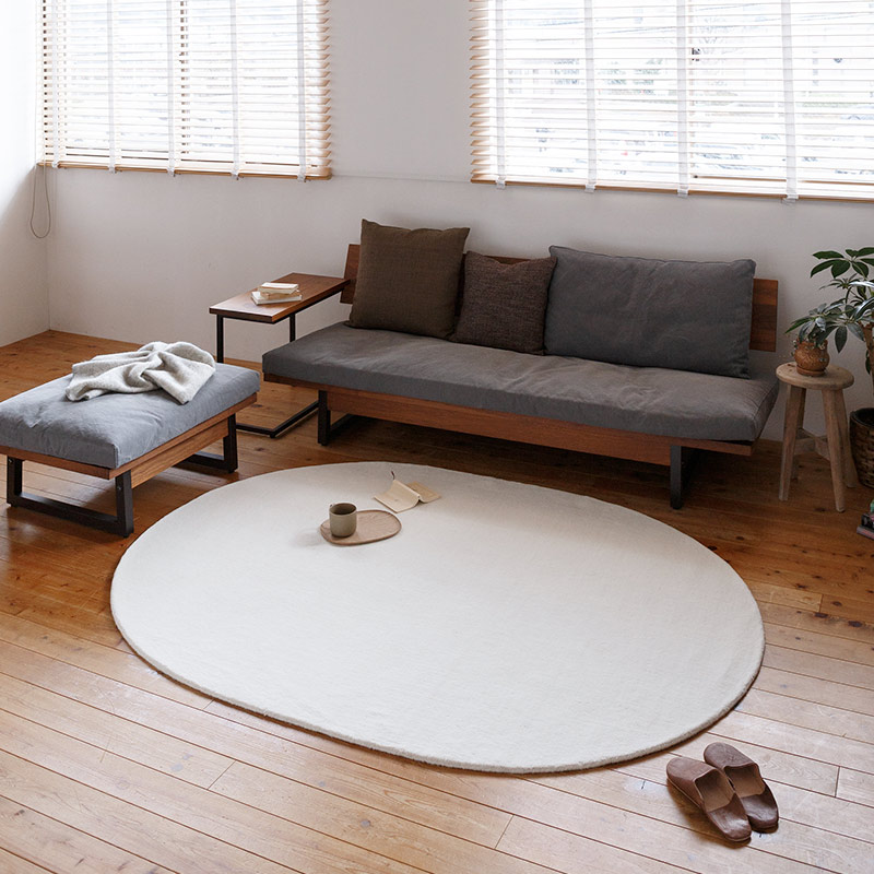 スタンダードウールラグ [ホワイトオーバル / RP6203WHOV]