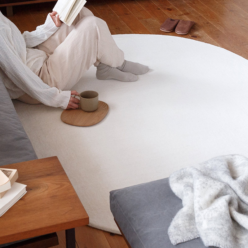 スタンダードウールラグ [ホワイトオーバル / RP6203WHOV]