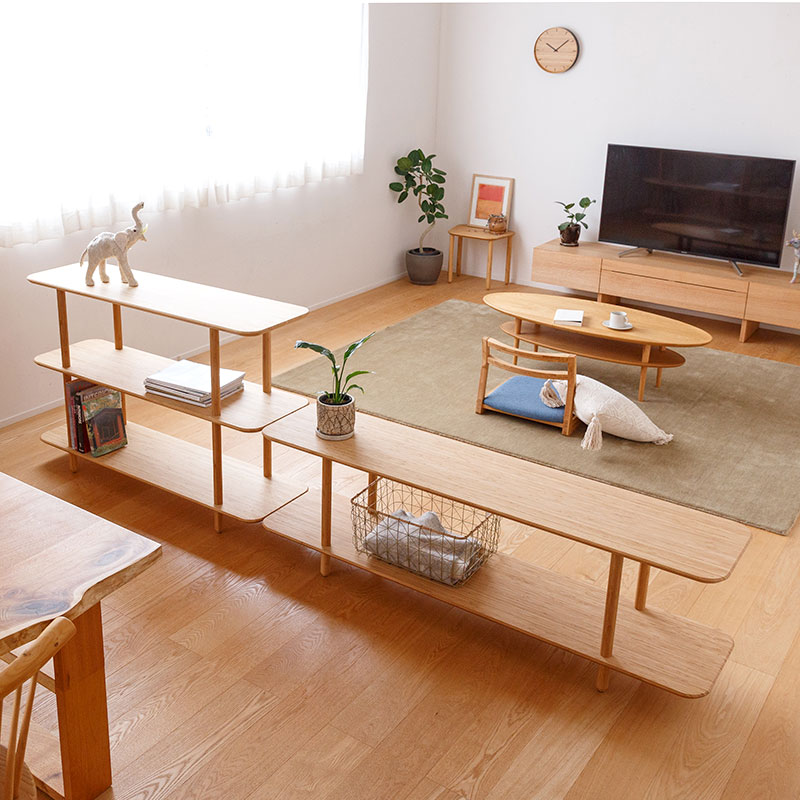 TVボードにもなる竹のローボード