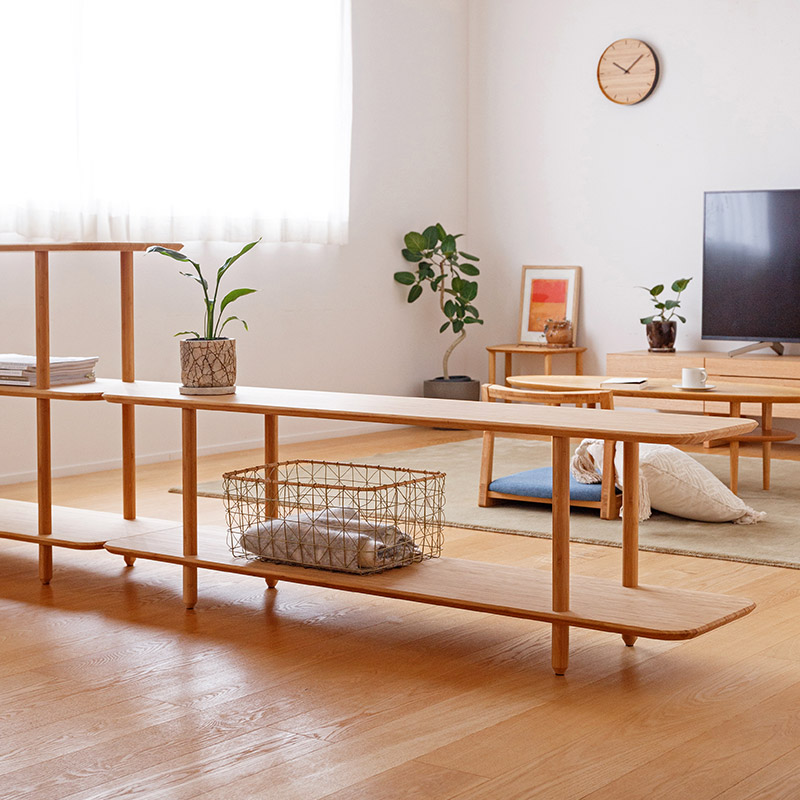 TVボードにもなる竹のローボード