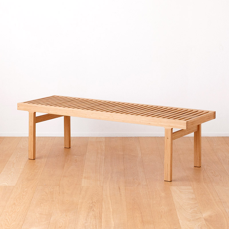 竹のスリットベンチ