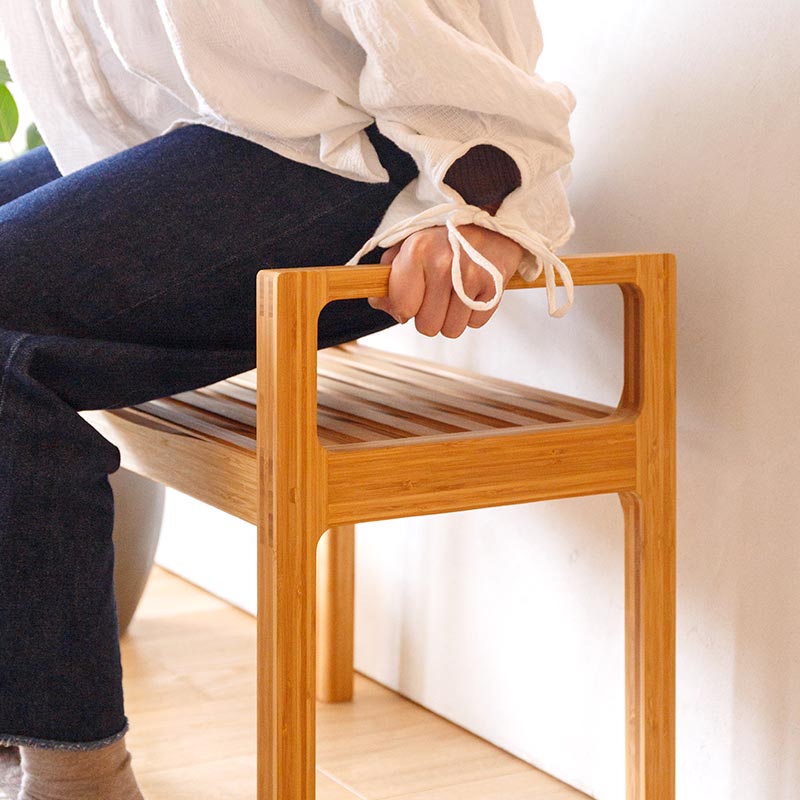 竹のスリットスツール