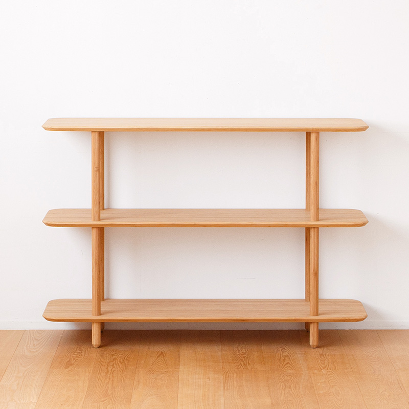 竹の3段シェルフ