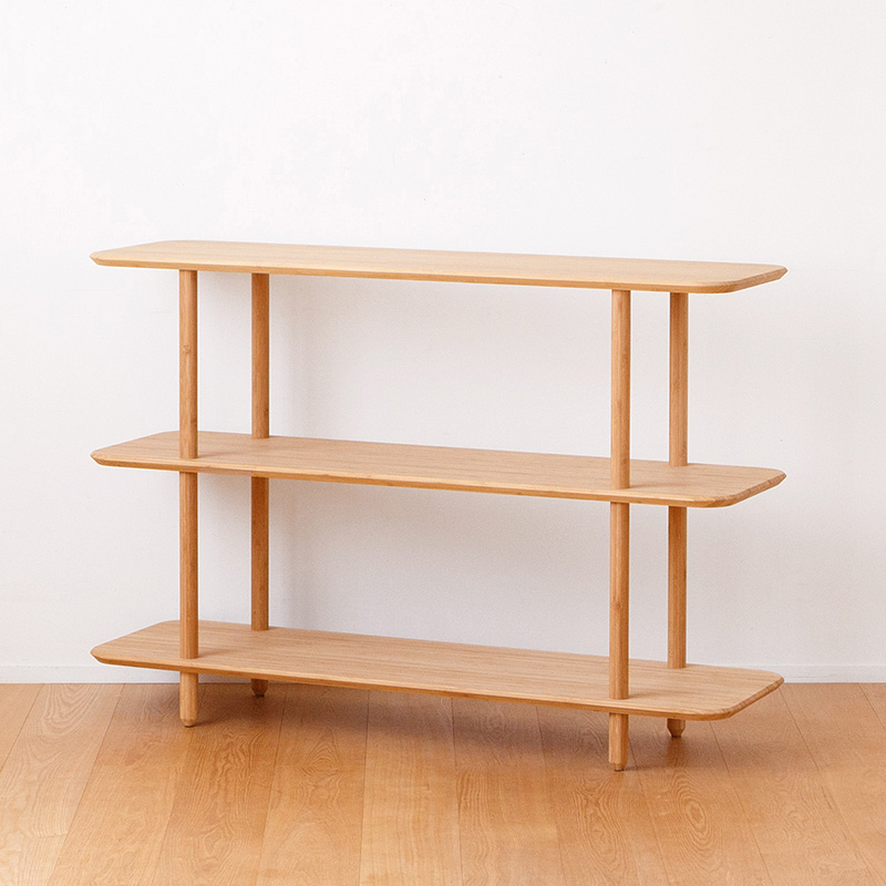 竹の3段シェルフ