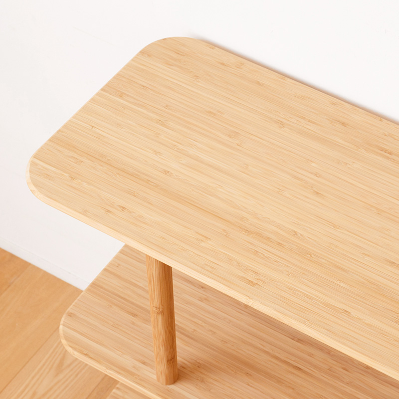 竹の3段シェルフ