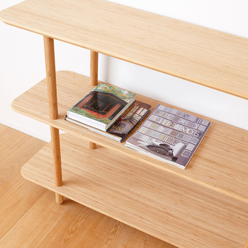 竹の3段シェルフ