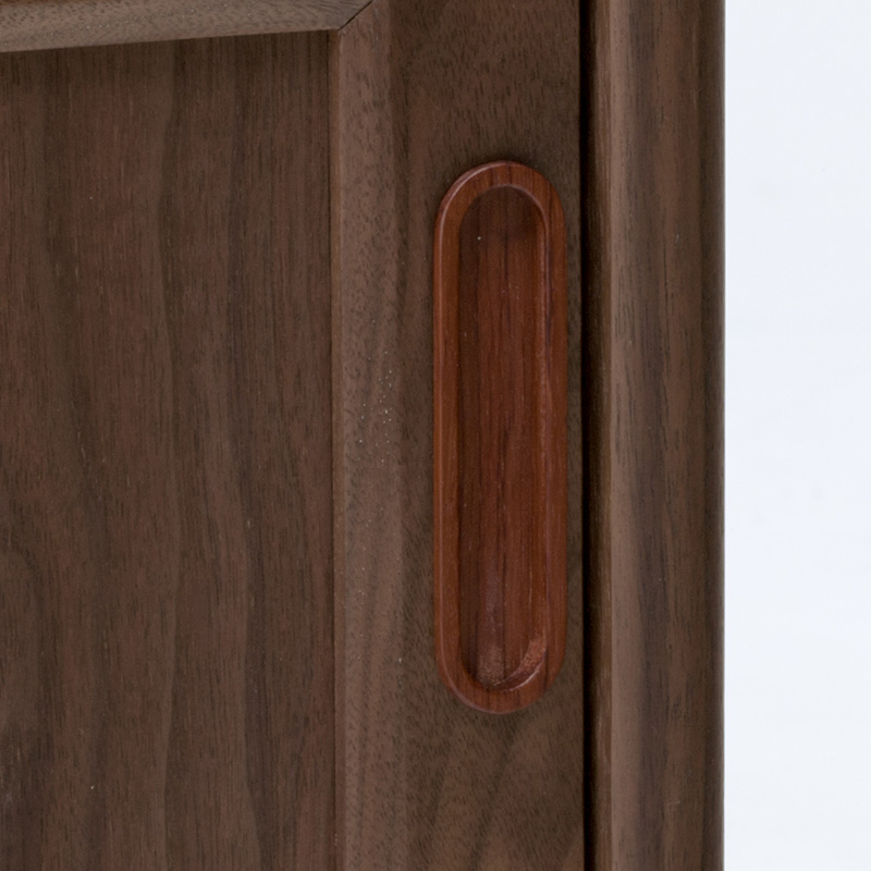 大収納のキャビネットウォールナット×ブビンガ