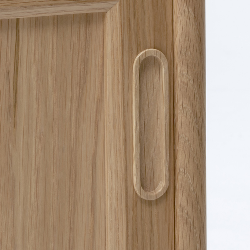 大収納のキャビネットホワイトオーク×ホワイトオーク