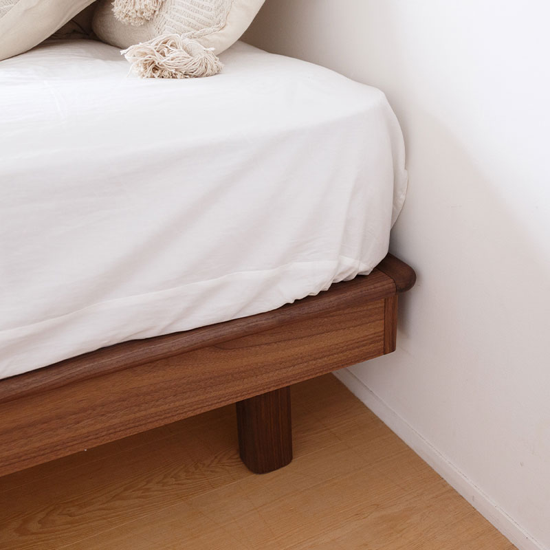 角丸の優しいベッドフレーム（ヘッドレス）