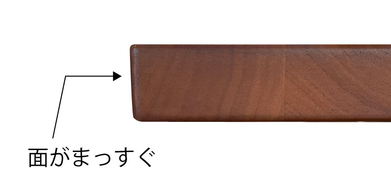 まっすぐの小口