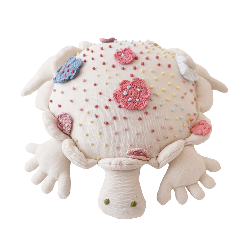 刺繍ぬいぐるみ フラワータートル