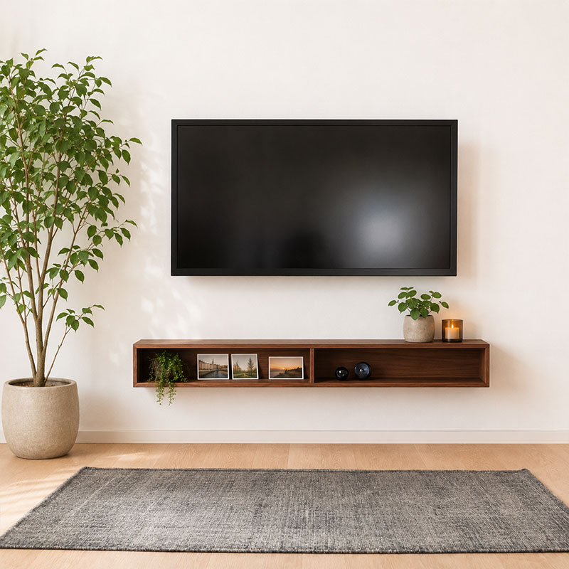 奥行きと高さが選べる壁掛け（フロート）テレビボード