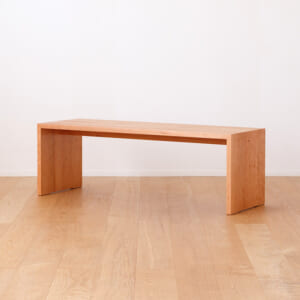 コの字型ベンチ/レッドオーク/W130D40/無垢材のベンチ
