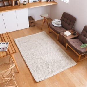 WW MIX flame 厚手ウールラグ ミルキーホワイト WW51