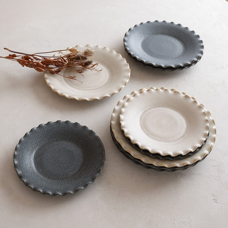 磁器のふち波プレート