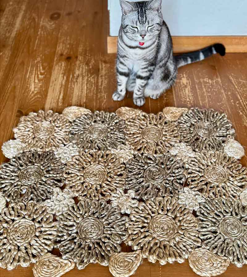ジュートラグ Pattern（パターン）シリーズ 天然素材のジュートラグ 玄関マット・キッチンマット [Pattern（パターン） マーガレット / GR201]