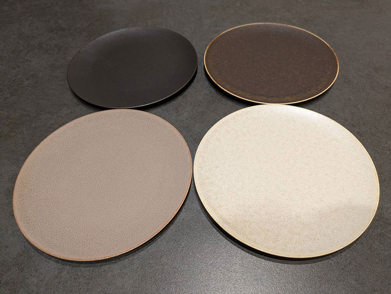 ボー・デコール ポーセリン食器 フラットプレート ベージュ・トゥルーグレー・ブロンズ・マットブラック / beaudecor porcelain