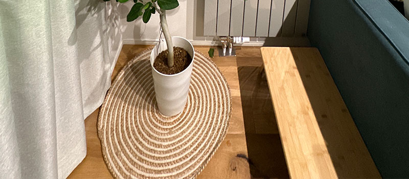 ジュートラグ(麻ラグ) [ライト] シリーズ 手仕事で仕上げた天然素材のジュートコットンマット [サークル]