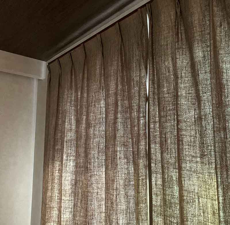 8a Hatia ”fine“ / ドレープ Plain 遮光性を高めた透けにくい厚手リネンカーテン [ドレープナチュラル] リネン100％