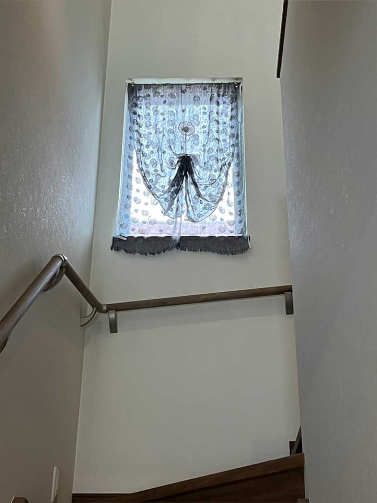 ドット / ネイビー / レイヤードカーテン