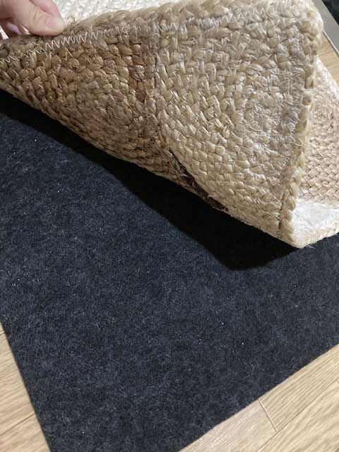 フェルト滑り止め ジュートラグ N（エヌ）シリーズ 天然素材のジュートラグ 玄関マット ウールミックス ナチュラル アイボリー [N en（えん）マット / GR103E]