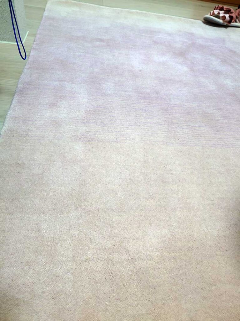 [ハグみじゅうたん@] てざわりハーモニーシリーズ 天然ウールを手仕事で織り上げたカラフル風水ラグ / アムレット (パープル) / ER6302