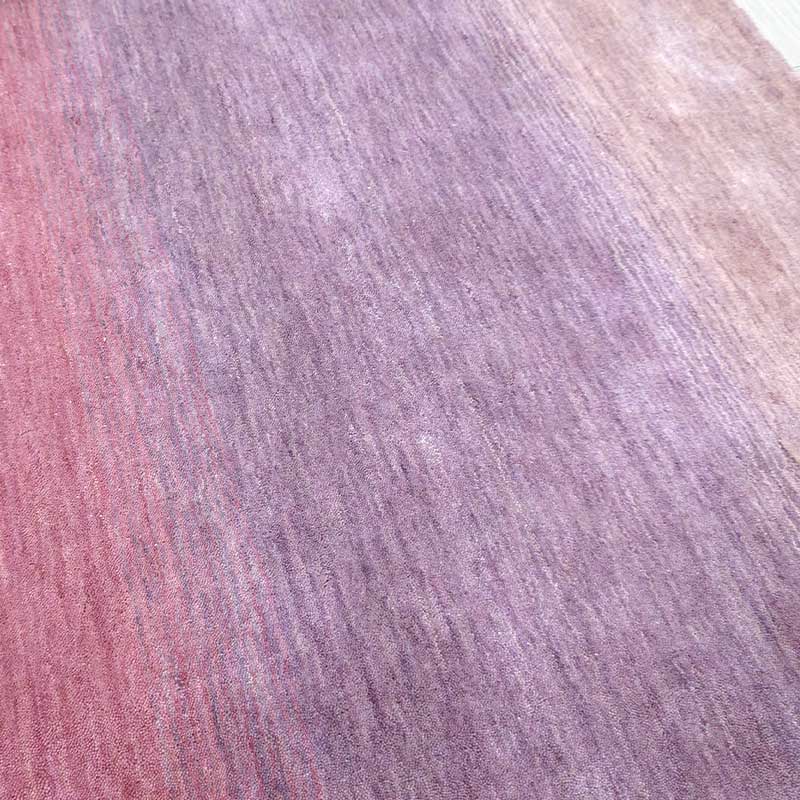 [ハグみじゅうたん@] てざわりハーモニーシリーズ 天然ウールを手仕事で織り上げたカラフル風水ラグ / アムレット (パープル) / ER6302